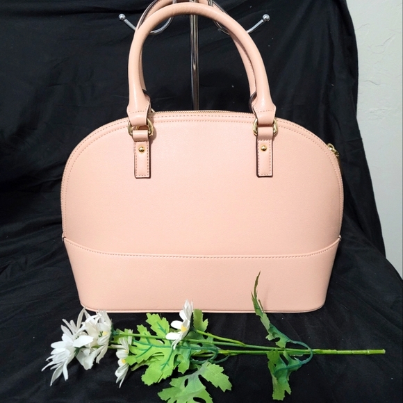 BRAND NEW Anne Klein Mauve Pink Dome Satchel - Picture 2 of 12
